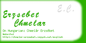 erzsebet chmelar business card